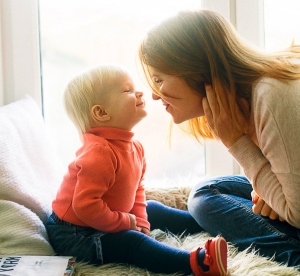 Mother with smiling child